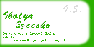 ibolya szecsko business card